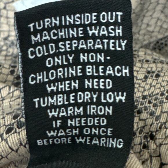 Prosperity Women’s Snakeskin Print Denim Jacket Taupe Black Size XS NWOT - Picture 9 of 9